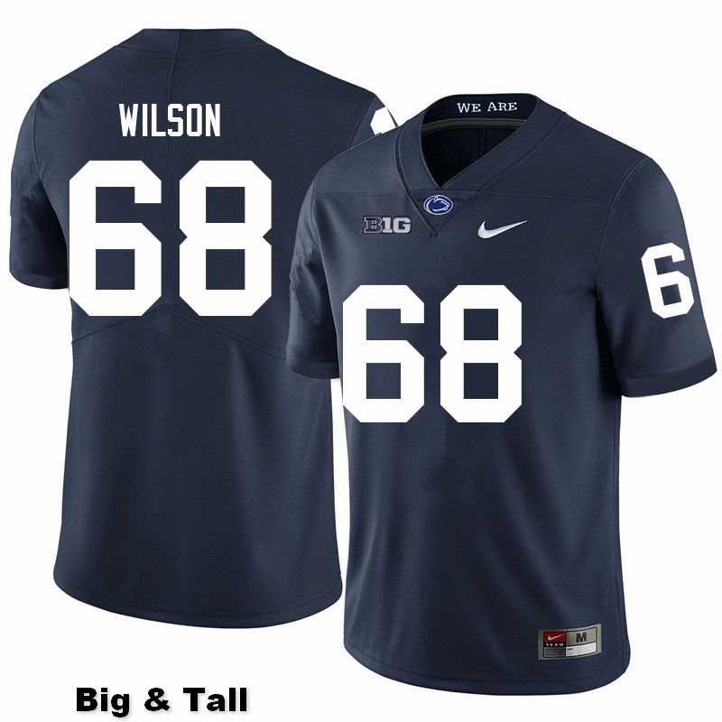 NCAA Nike Men's Penn State Nittany Lions Eric Wilson #68 College Football Authentic Big & Tall Navy Stitched Jersey OLW2398QM